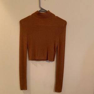Mock Neck Crop Top